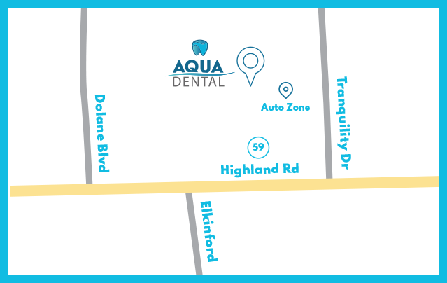 Map showing location of dental practice